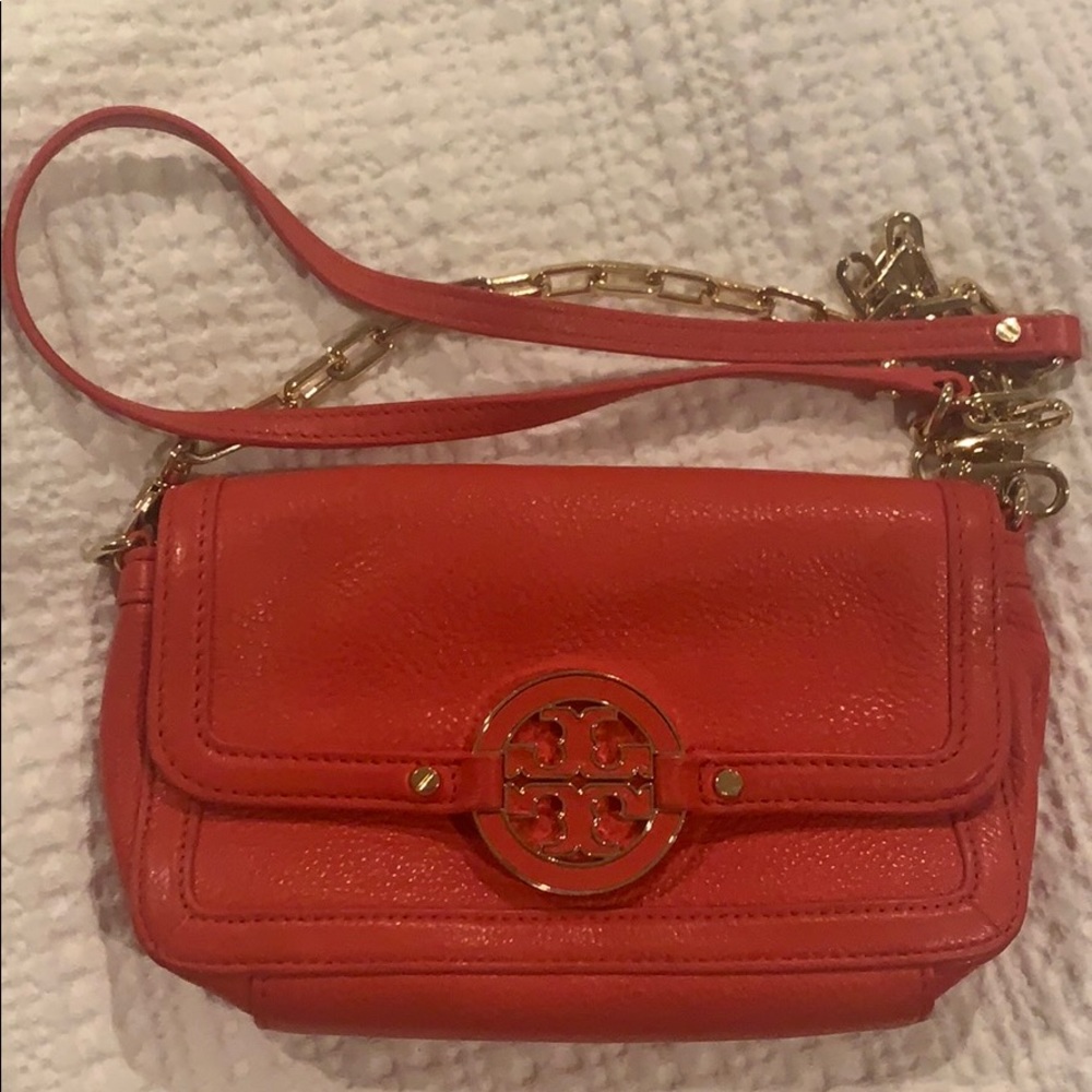 Tory Burch Bright Red Chain Link Crossbody